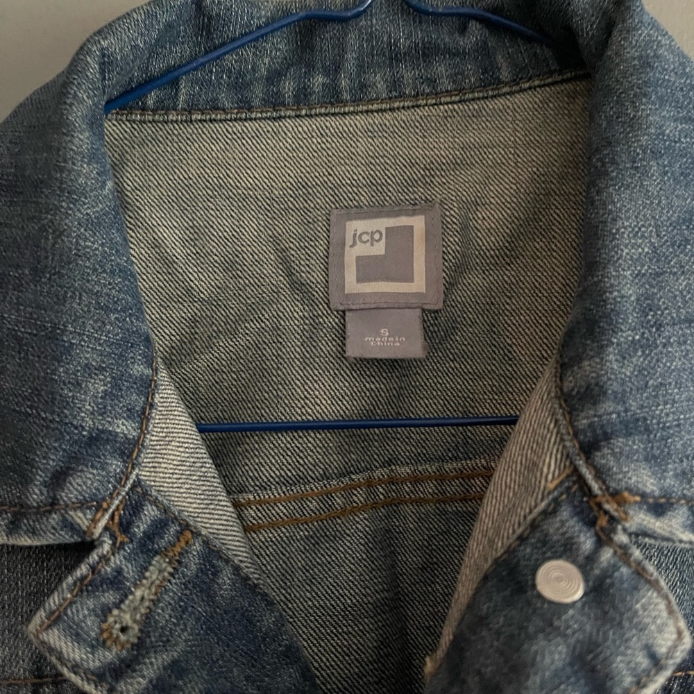 JC Penny Dark Wash Denim Jacket - Size Small - Picture 3 of 4